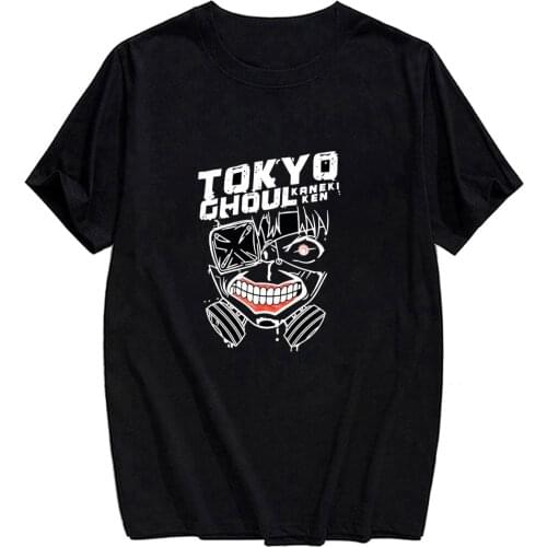 Japanese Anime Tokyo Ghoul Cotton T-Shirt Fashion Brand Summer Printed T-Shirts Men Women Casual T-Shirt Hip Hop Tops Funny Tees