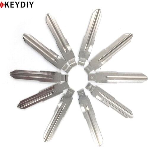 KEYDIY 10 pcs/lot Metal Blank Uncut Flip KD Remote Key Blade 60# GT15R For Fiat