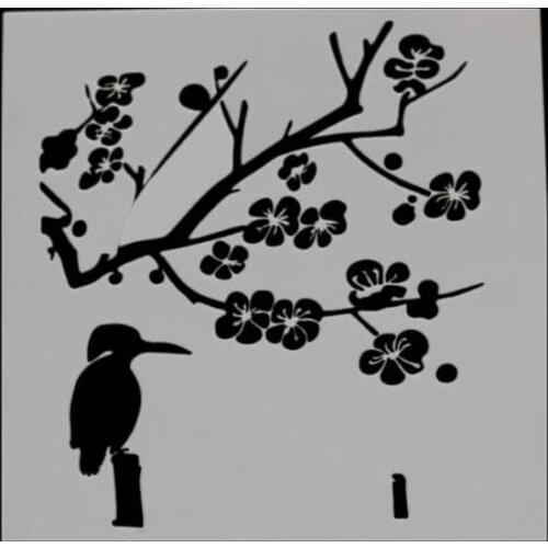 Thrush Bird Painting Template DIY Scrapbooking Stencil Bullet Journal Photo Album Decorative Embossing Office School Supplies