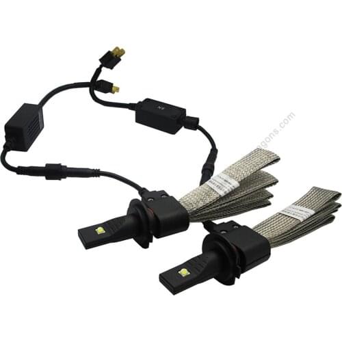 Auto LED Headlight Kit NO Fan Heatsink Build-in 40W 5000LM cr led single beam H7 Car Headlight Conversion Kit 6000K fog Light