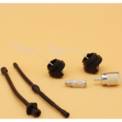 Oil Fuel Cap Oil Fuel Pipe Oil Fuel Filter Fit For Chinese 4500 5200 5800 45CC 52CC 58CC Garden Chainsaw Gas Replacement Parts