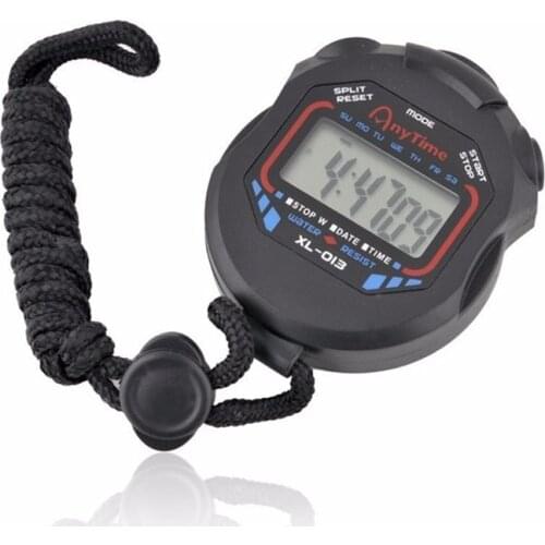 Kitchen Timers Digital Handheld Timer Professional LCD Chronograph Multifunction Sports Stopwatch Alarm Stop Watch With String