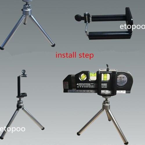 Laser Level Vertical Measure Line Tape Adjusted Multifunction Standard Ruler Horizontal Lasers Cross Lines Instrument + Tripod