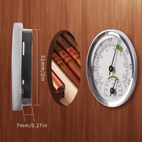 Mini Indoor Temperature Humidity Meter Thermometer Hygrometer Sauna Room Cigar Box Household Wine Cabinet Greenhouse No Battery