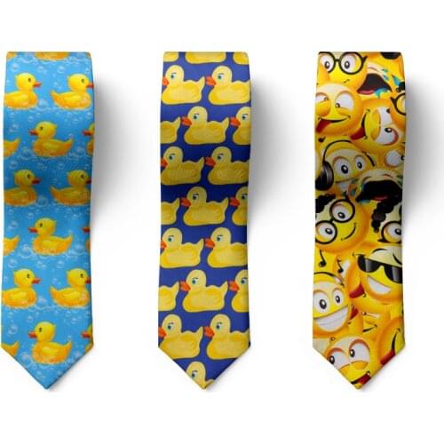Mens Yellow Rubber Duck Tie 3D Printed Necktie From Hot TV Show How I Met Your Mother Men Gifts Business Suit Ties Neckwear