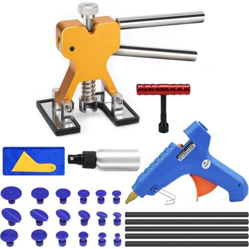 Paintless Dent Repair Tool Dent Puller Kit, Dent Car Dent Removal Kit for Automobile Body Motorcycle Refrigerator