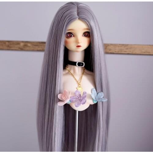 New Arrival 1/3 1/4 1/6 1/8 Bjd SD Wig Long Grey Hair High Temperature Wire Accessories