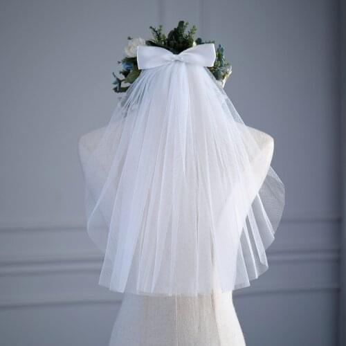 Top Quality Cut Edge Two Layers White Bridal Veil Puffy Tulle Soft Bride Veils with Comb 2021 Wedding accessories