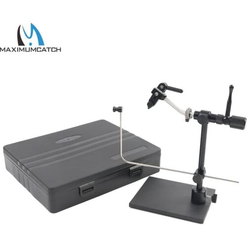 Maximumcatch Rotary Fly Tying Vise Machined Alloy Travel Vise With Base Fishing Tool Set Traveler Fly Fishing Tackle Kit