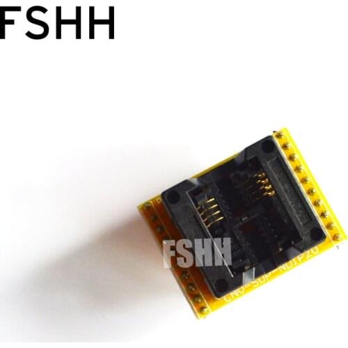 208mil SOP8 to DIP8 IC socket Programmer adapter Socket SOP8 SOIC8 ic test socket for 25xx eeprom SPI flash chip