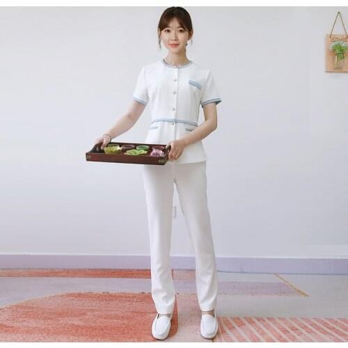 Beauticians Work Clothes Female Skin Care Foot Bath Clothing Spring And Summer Short Sleeve work uniform