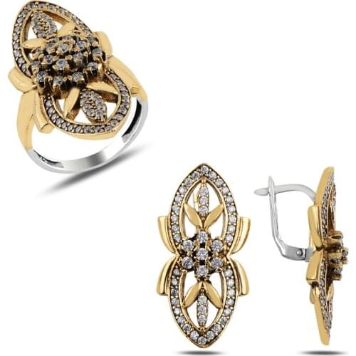 Silver 925 Sterling Zircon Cubic Zirconia Authentic Set