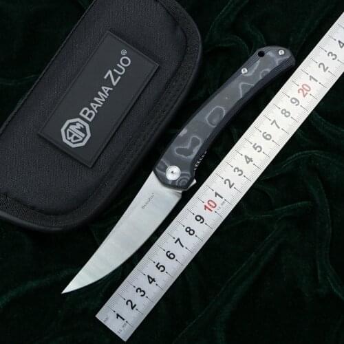 BAMAZUO YX641 Folding Knife 14C28N Blade Steel G10 Handle Outdoor Camping Hunting Survival Pocket Cycling Kitchen fruit EDC Tool