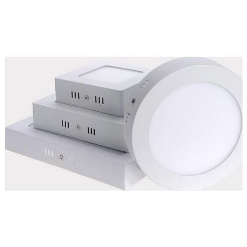Free shipping Warm/Cool White Optional 6W 12W 18W AC85-265V Square Dimmable CeilingSurface Mounted LED Panel Light