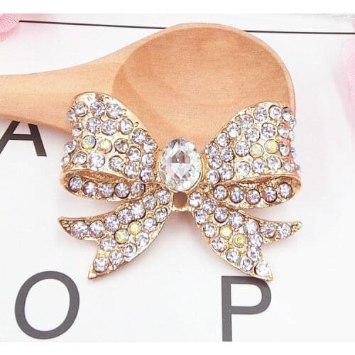 UHSUW Brand 3D Alloy Stickers for Phones Crystal Bow Tie DIY Decorations Cellphone Accessories mobiele telefoon decoratie