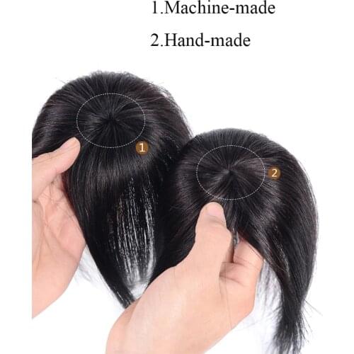 Allaosify Women Toupee with Bangs Synthetic Straight Artificial-Material Hair Hand-made Topper Hairpiece Natural Hair Clip Ins