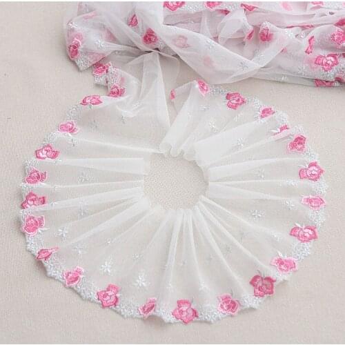 2Yards/Lot High 2021 quality Lace Embroidery Lace Fabric Net Lace Ribbon Tulle Lace Handmade Sewing