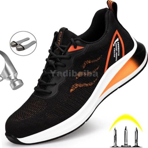 Safety Shoes for Men Women Steel Toe Sneaker Work Shoes Lightweight Breathable Industrial Construction Shoes Safety Work Boots