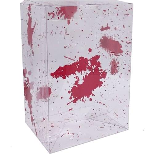 Ruitroliker 5PCS Box Protector Case Blood Splatter Design Protector Blood Ver Display Box for Funko Pop 4 inch Vinyl Figures-Red