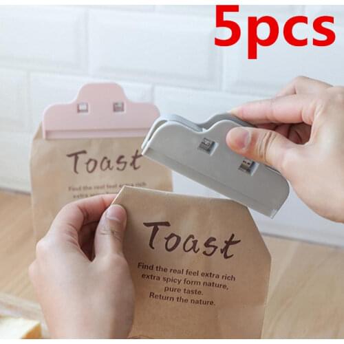 5Pcs/lot Portable Large Kitchen Storage Food Snack Seal Sealing Bag Clips Sealer Clamp Plastic Tool Food Storage Sealer Clips