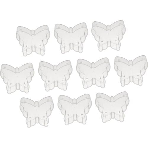 10x Plastic Tealight Cups Cute Butterfly Candle Mold Wax Containers