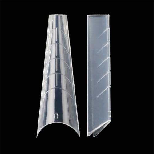 120pcs Half Cover Nail Forms Dual System Recycle Use Poly Fake Nails Gel UV Extension Mold Artificial Tips