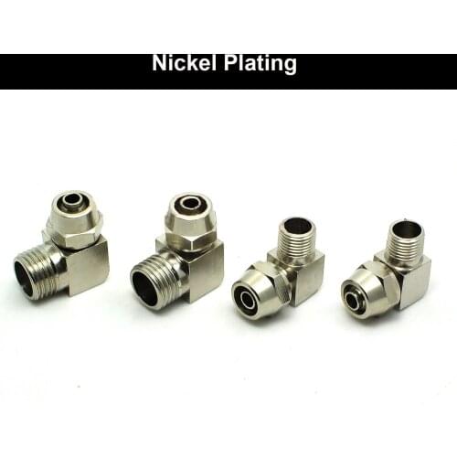 3pcs PL 12-01 1/8" 1/8 Inch PL 12-02 1/4" 1/4 Inch Male Thread to OD 12mm Elbow Air Hose Tube Quick Coupler Coupling Fitting