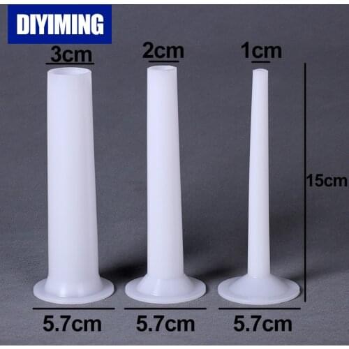 3PCS Plastic Funnels Food Grade Sausage Maker Sausage Filling Tubes Nozzles Meat Grinder Parts Filling Sausage