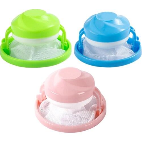 3PCS Washing Machine Filter Bags Washing Machine Floating Lint Mesh Trap Bag Hair Catcher Filter Net Pouch Household Tool