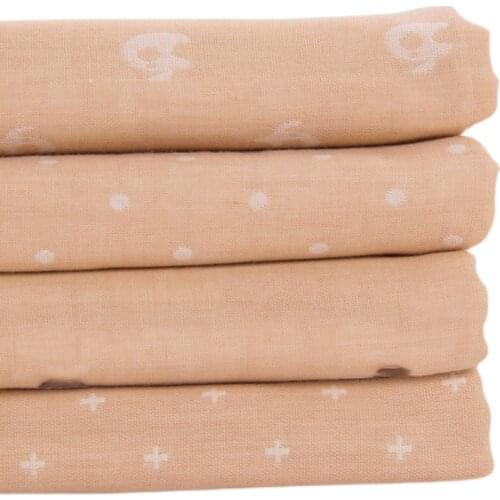 50*140cm three-layer jacquard Gauze 100% color Cotton Fabric For Baby Clothes / Sleepwear