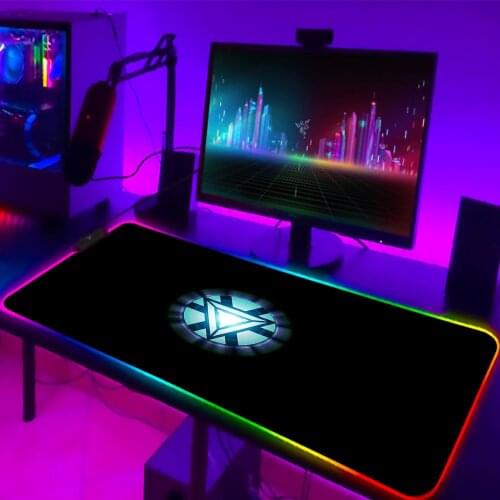 Big RGB Mouse Pad xxl Gaming Mousepad LED Mause Pad Gamer iron Mouse Carpet Big Mause Pad PC Keyboard Desk Pad Mat with Backlit