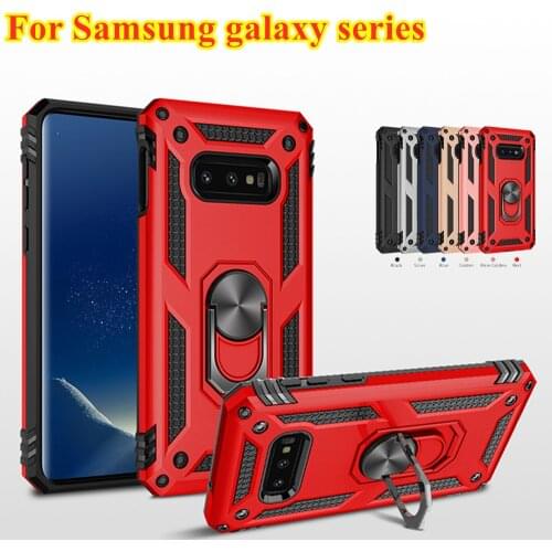 Phone Case For Samsung galaxy A50 S10 S9 S8 Note 8 9 10 J4 J6 A7 A8 A30 A70 A80 M30 M20 Luxury Armor Magnetic Holder Ring Cover