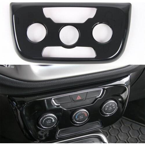 For Jeep Compass 2017+ Car Interior Air Condition Button Switch Knob Control Panel Decor Frame Trim Cover Sticker ABS