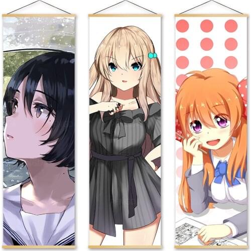 Canvas Home Decor Gekkan Shojo Nozaki Kun Wall Art Paintings Cute Anime Girl Solid Wood Hanging Scrolls Print Pictures Posters