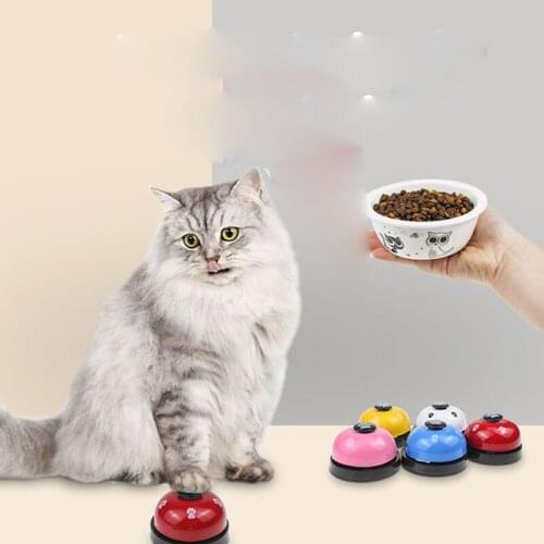 Pet Toy Training Called Order A Meal Small Bell Footprint Ring Interactivity Dog Toys For Teddy Puppy Pet Cat Call Accessories