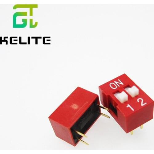 IMC Hot 10 Pcs 2 Row 4P Positions 2.54mm Pitch DIP Switch Red