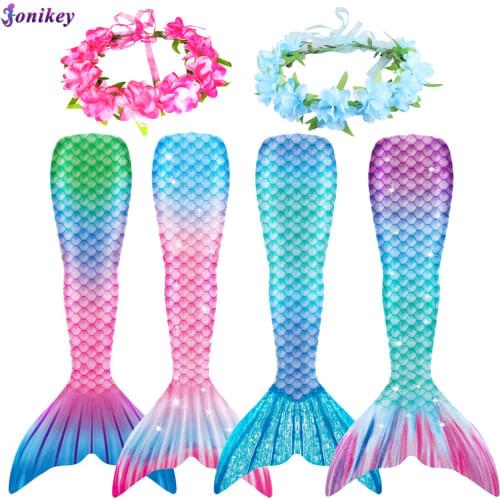 Adults Men Women Mermaid Tail With Monofin Swimwear for Summer Dress Swimmable Suit Cosplay Costume Halloween Costume for Boys