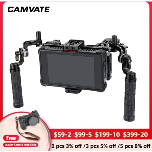 CAMVATE Camera Directors Monitor Cage Rig With ARRI Rosette Rubber Grips C2091