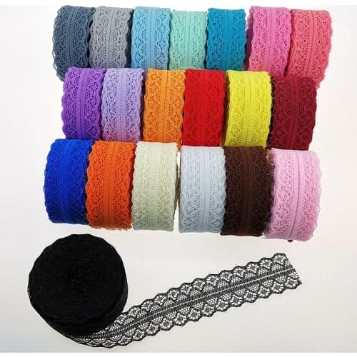 3cm Lace Ribbon DIY Crafts Sewing Fabric White Black Blue Pink Purple Red Lace Trimming Christmas Wedding Gift Wrapping Lace