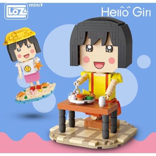 LOZ Mini Blocks Chibi Doll Cartoon Building Blocks Character Anime Figures Mini Bricks Kids Gifts Educational DIY Assembly Toys