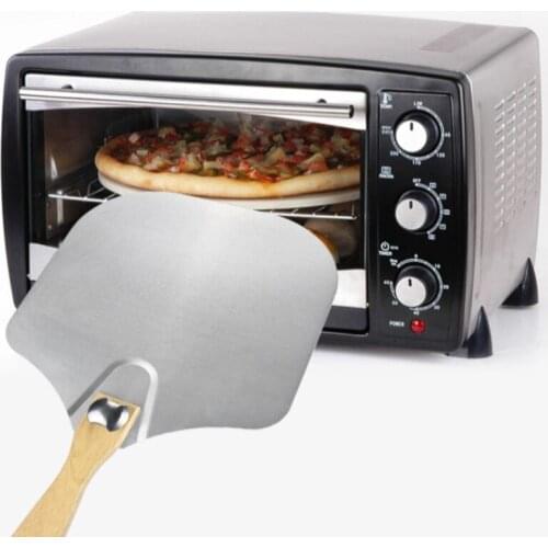12 inch detachable folding handle pizza shovel aluminum alloy wooden handle Turner cake shovel household baking tools
