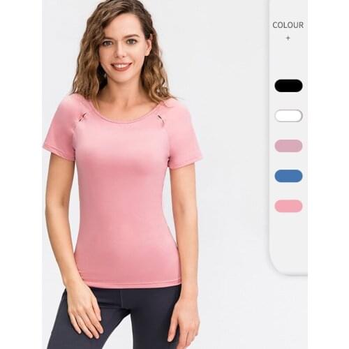 Aipbunny Compression Yoga Shorts Sleeve Shirt Fitness Women Sport Tank Tops Athletic T Shirt Gym Running Clothes WT02214