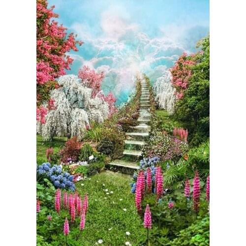 5D Diamond Painting kit, DIY Adult Complete Diamond Painting, Crafts, Artwork, Used for Home Wall Decoration, (Stone Ladder)