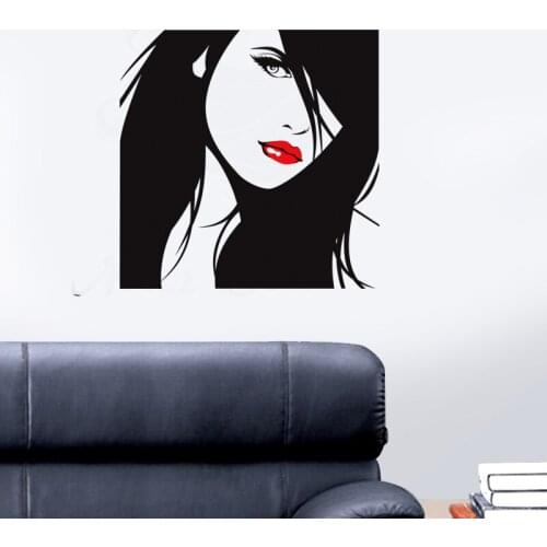 Hair Salon Wall Decal Beauty Salon Scissor Sticker Barber Shop Vinyl Wall Decals Decor Mural Hairdresser Glass Window Sticker