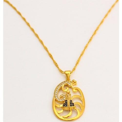 Newest Trendy Pendant Catholicism Praying Custom Jewelry gold color Jewelry For Women