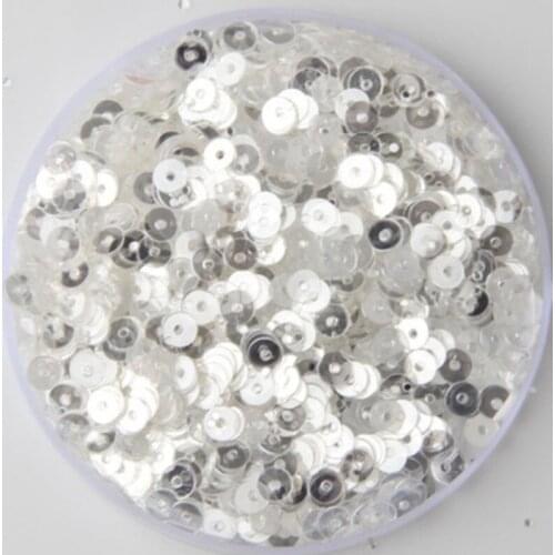 New 4mm Flat Round Crystal Transparent Loose Sequin Sewing,Wedding Craft,Women DIY Garment Accessory