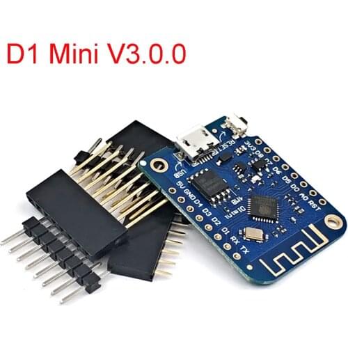 Wemos D1 Mini V3.0.0 WIFI Internet of Things Development Board Based ESP8266 CH340 CH340G 4MB for Arduino Nodemcu V2 MicroPython