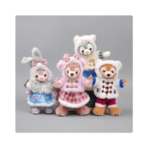 Disney Duffy Gelatoni StellaLou Anime Plush Keychain Cartoon Stuffed Doll chain Toy Pendant Ornament Unisex Birthday Gifts New