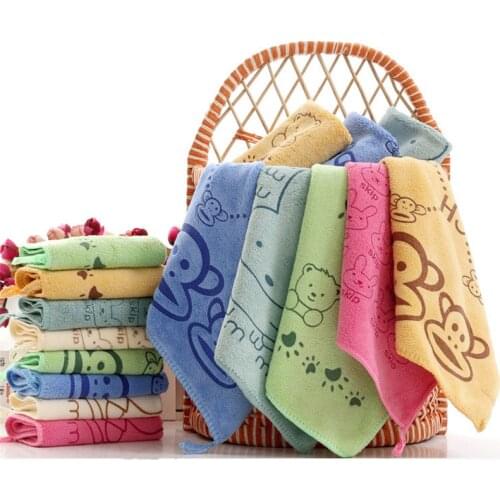 3 pcs/lot Baby Towel Cute superfine fiber Kid Bath Towels Washcloth Square Towel Children Kitchen Bathroom Wipe Wash Cloth gift
