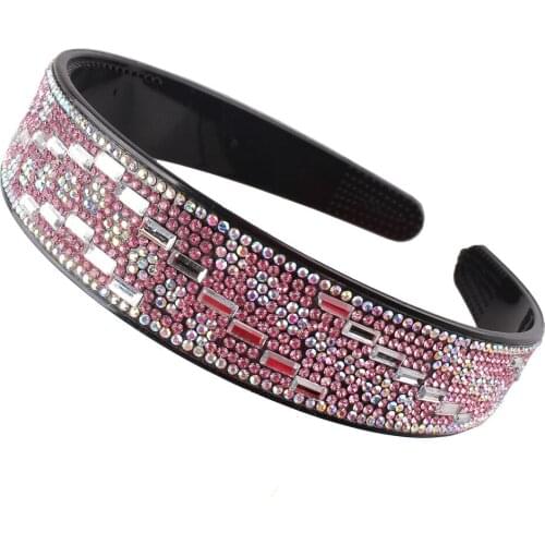 Colorful Crystal Hairbands Girls Hair Hoop Headband Fixed Headwear for Women Rhinestone Hair Band Girls Hair Accessories